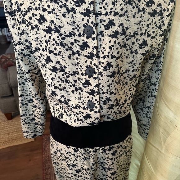 St Gilliam by Kay Unger silk dress faux suede size 6 vintage - Picture 5 of 6